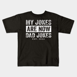 First Time Dad For Men New Father Dad Jokes 2024 Kids T-Shirt